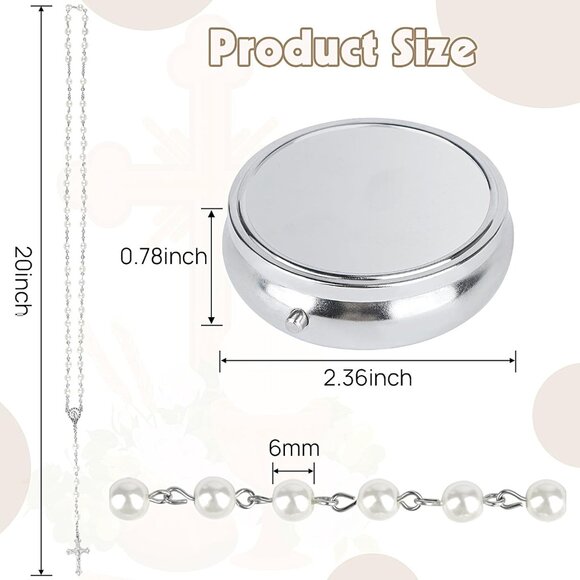 Beautifully Crafted Pearl Catholic Prayer Beads - Perfect Gift for All Occasions - Picture 3 of 7